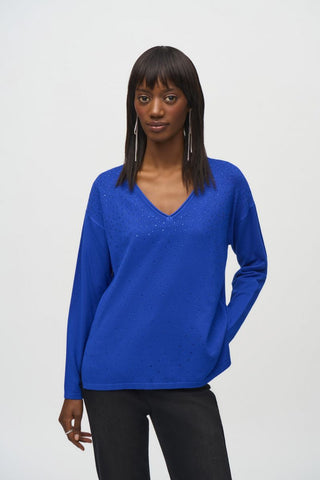 Joseph Ribkoff  V-neck Long Sleeve Sweater  244923