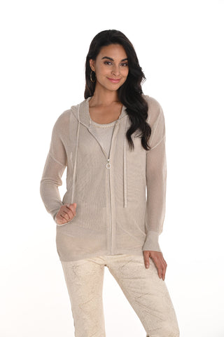 Frank Lyman Hooded Casual Zipper Jacket With Cami  256709U