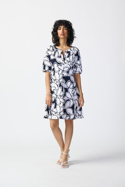 Joseph ribkoff navy and white outlet dress