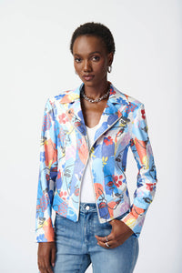 Joseph Ribkoff Multi-color Floral Print Jacket  241910