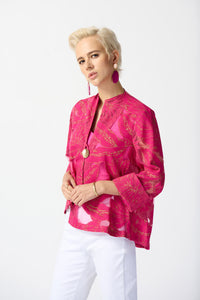 Joseph Ribkoff Sparkle Floral Cropped Jacket  242219