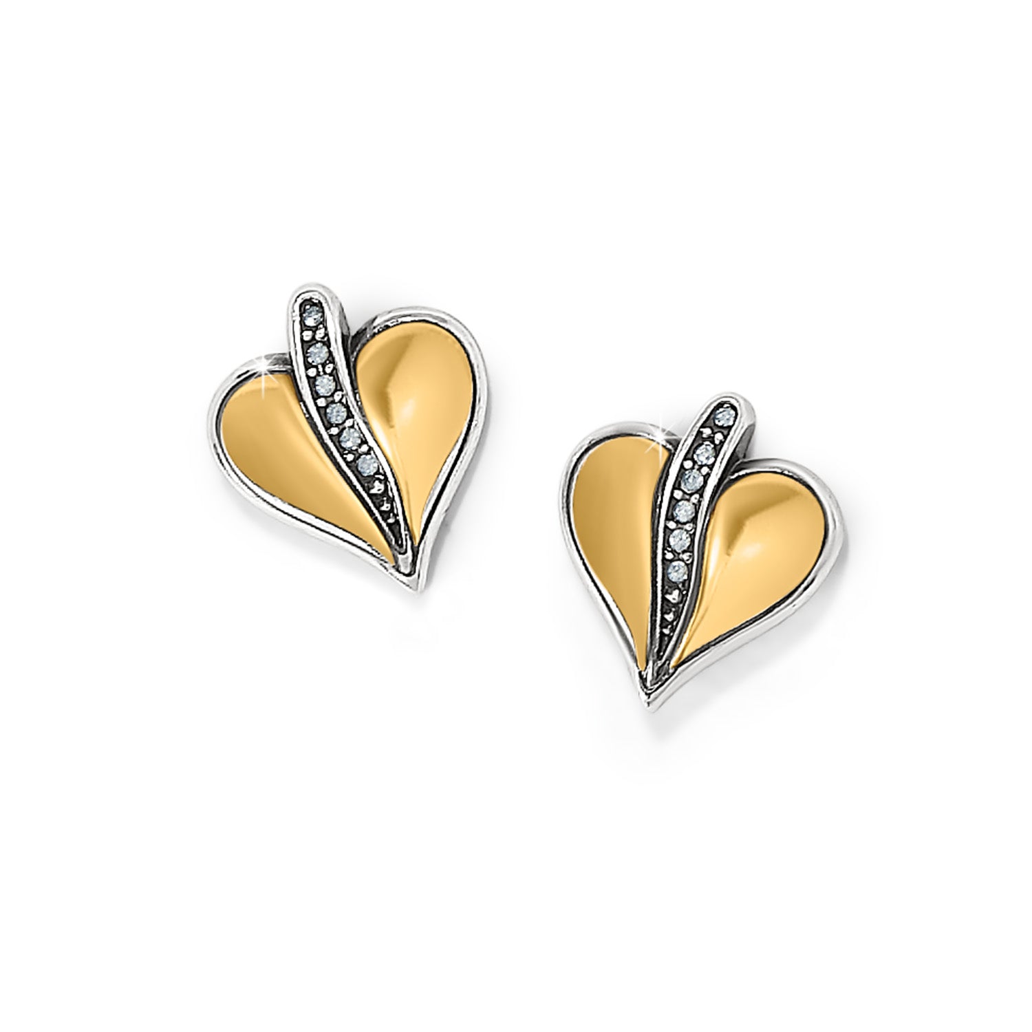 Brighton Precious Heart Two Tone Post Earrings JA0015