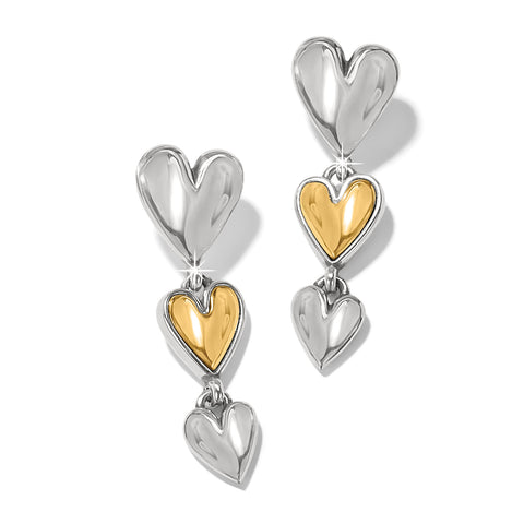 Brighton Cascade Heart Trio Post Drop Earrings JA0020