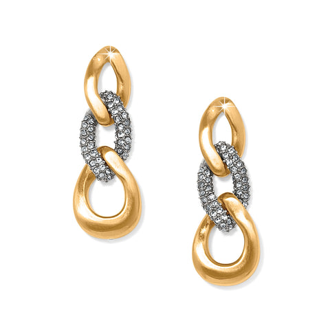 Brighton Cleo Pave Link Post Drop Earrings JA0067