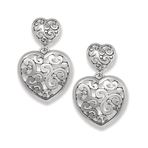 Brighton Contempo Heart Double Post Drop Earrings JA0087