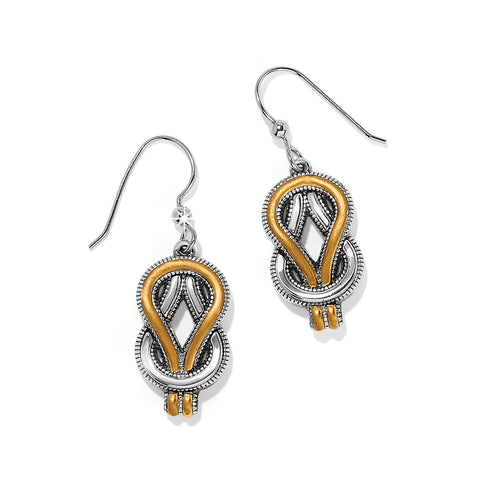 Brighton Interlok Harmony Two Tone French Wire Earrings JA9967