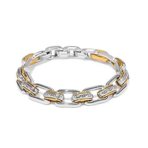 Brighton Mosaic Two Tone Links Bracelet JF0270