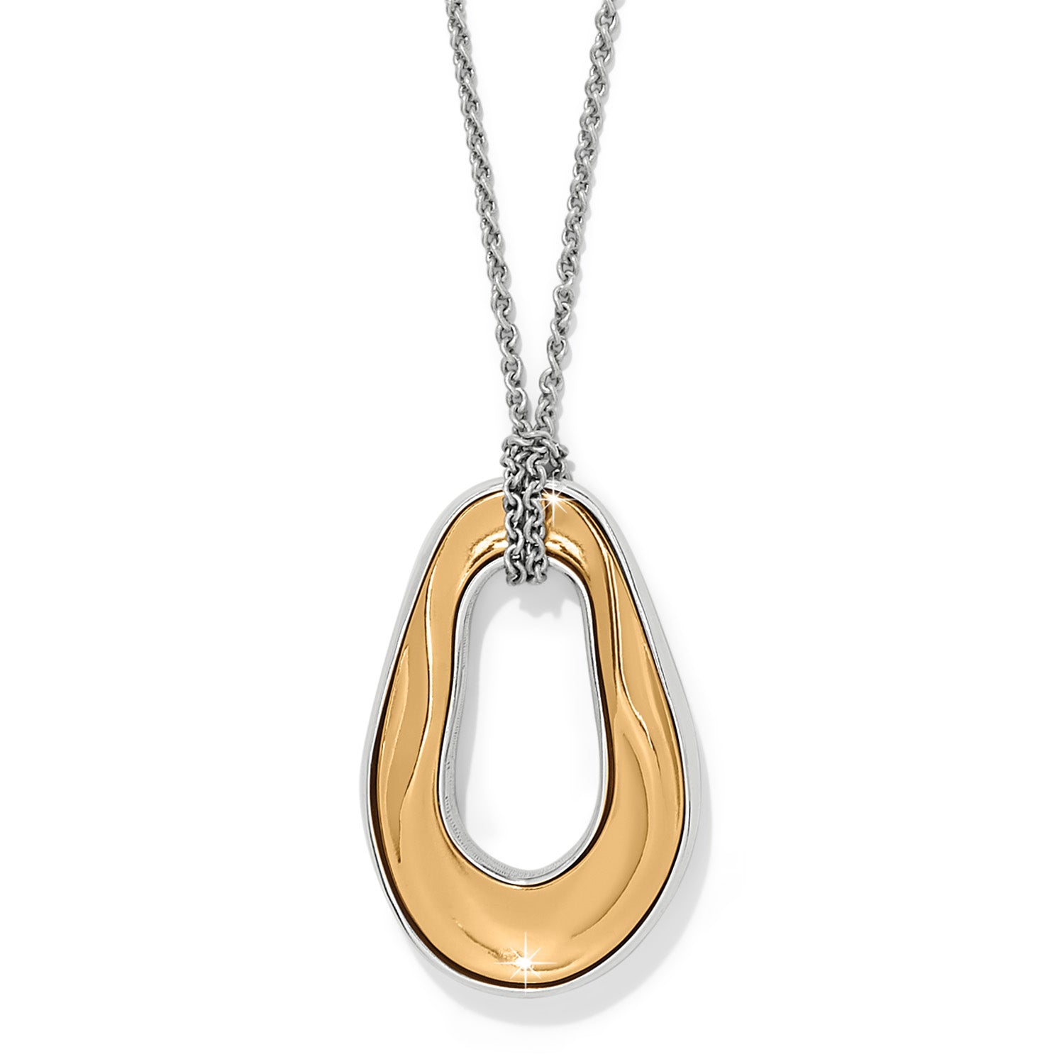 Brighton Cascade Two Tone Oval Necklace JM0035