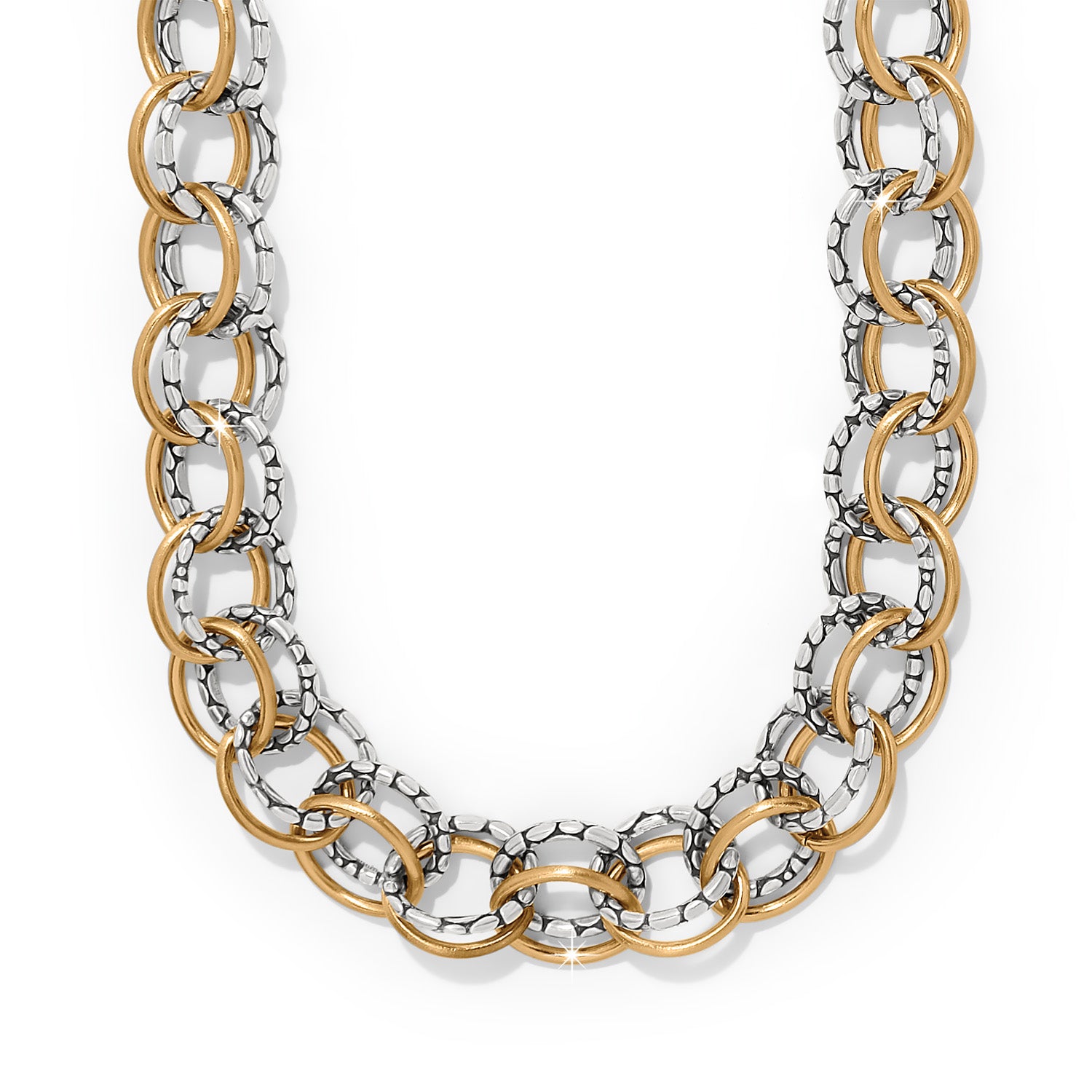 Brighton Pebble Link Two Tone Necklace JM0082