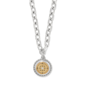 Brighton Mosaic Round Two Tone Pendant Necklace JM7713