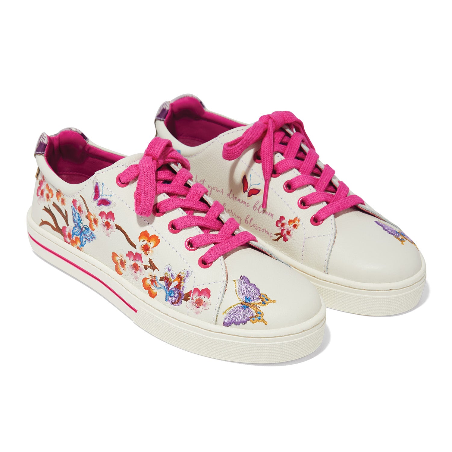 Brighton Sakura Embroidered Sneakers