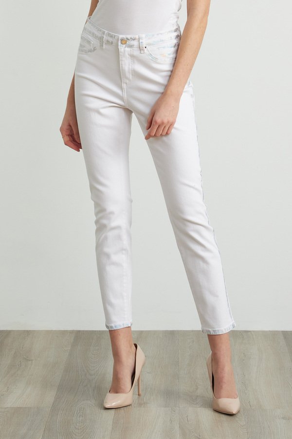 Joseph Ribkoff Distressed Detail Pants White Style 212908