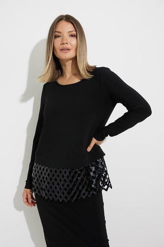 Joseph Ribkoff Latticework Top  224023