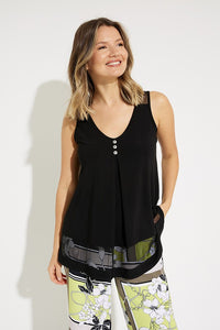 Joseph Ribkoff Split Front Sleeveless Top  231125