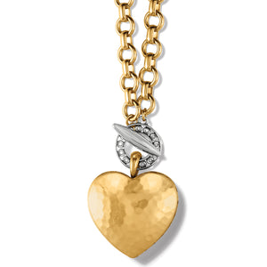 Brighton Inner Circle Heart Two Tone Toggle Necklace JM7340